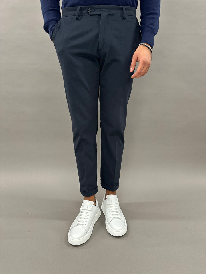 PANTALONE GERRI IN COTONE BLU