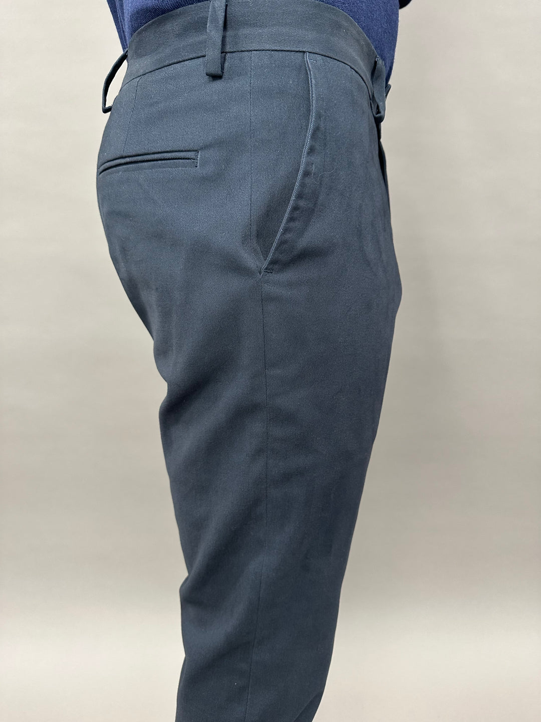 PANTALONE GERRI IN COTONE BLU