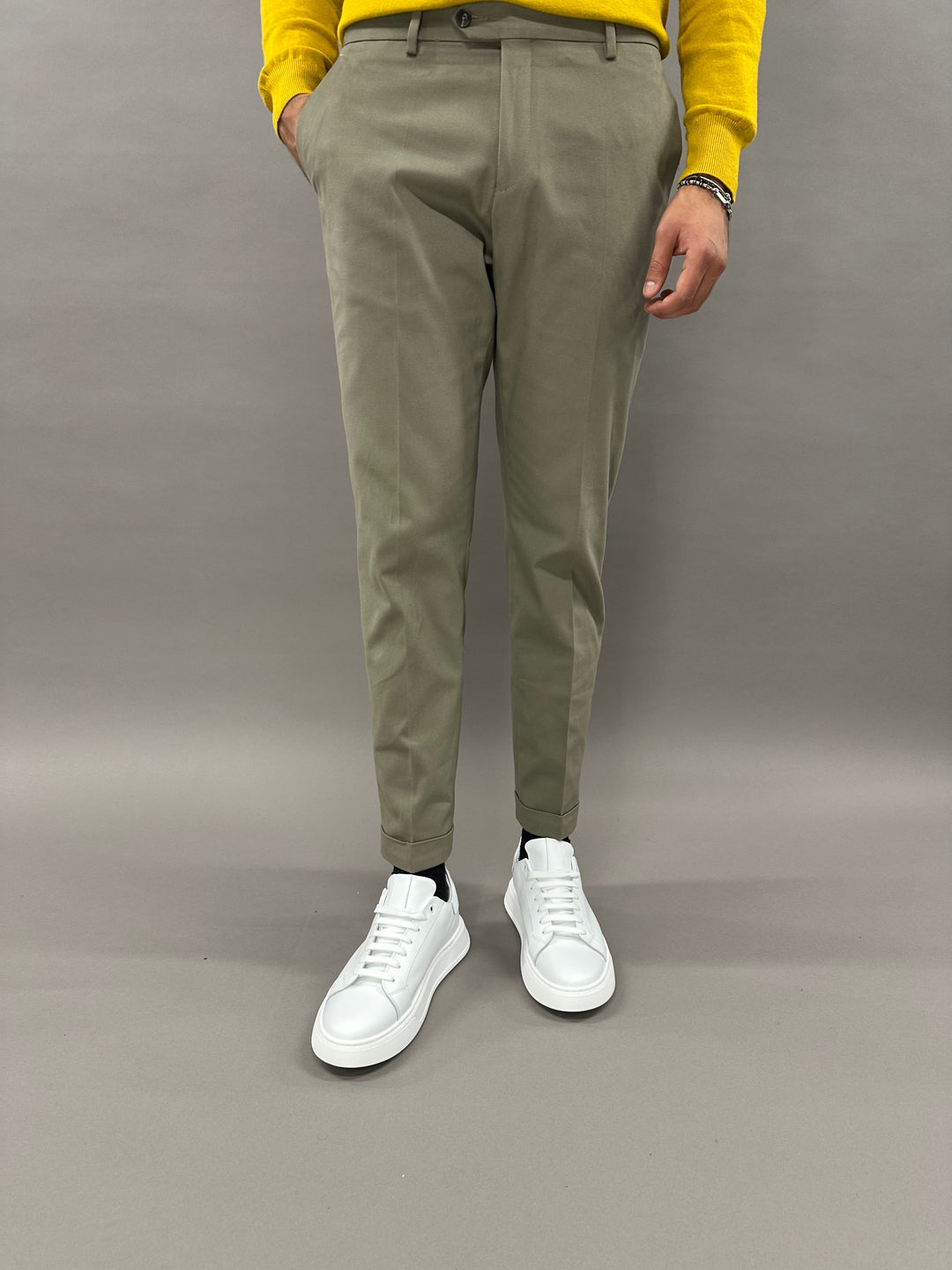 PANTALONE GERRI IN COTONE FANGO