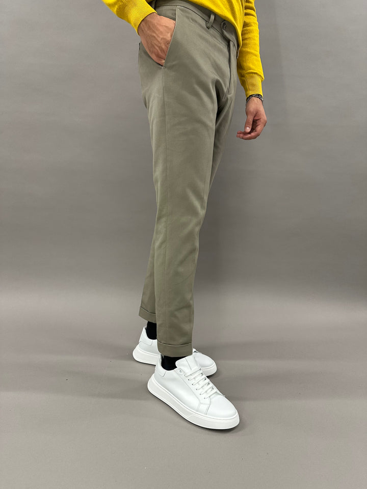 PANTALONE GERRI IN COTONE FANGO