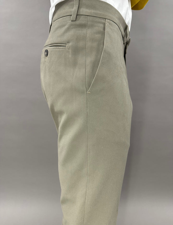 PANTALONE GERRI IN COTONE FANGO