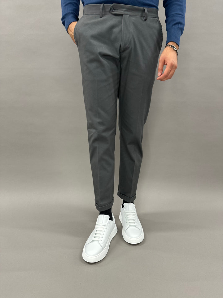 PANTALONE GERRI IN COTONE GRIGIO
