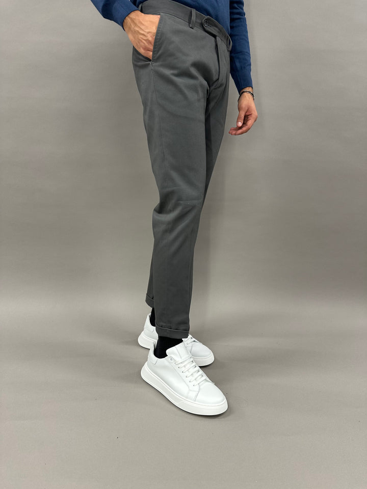 PANTALONE GERRI IN COTONE GRIGIO